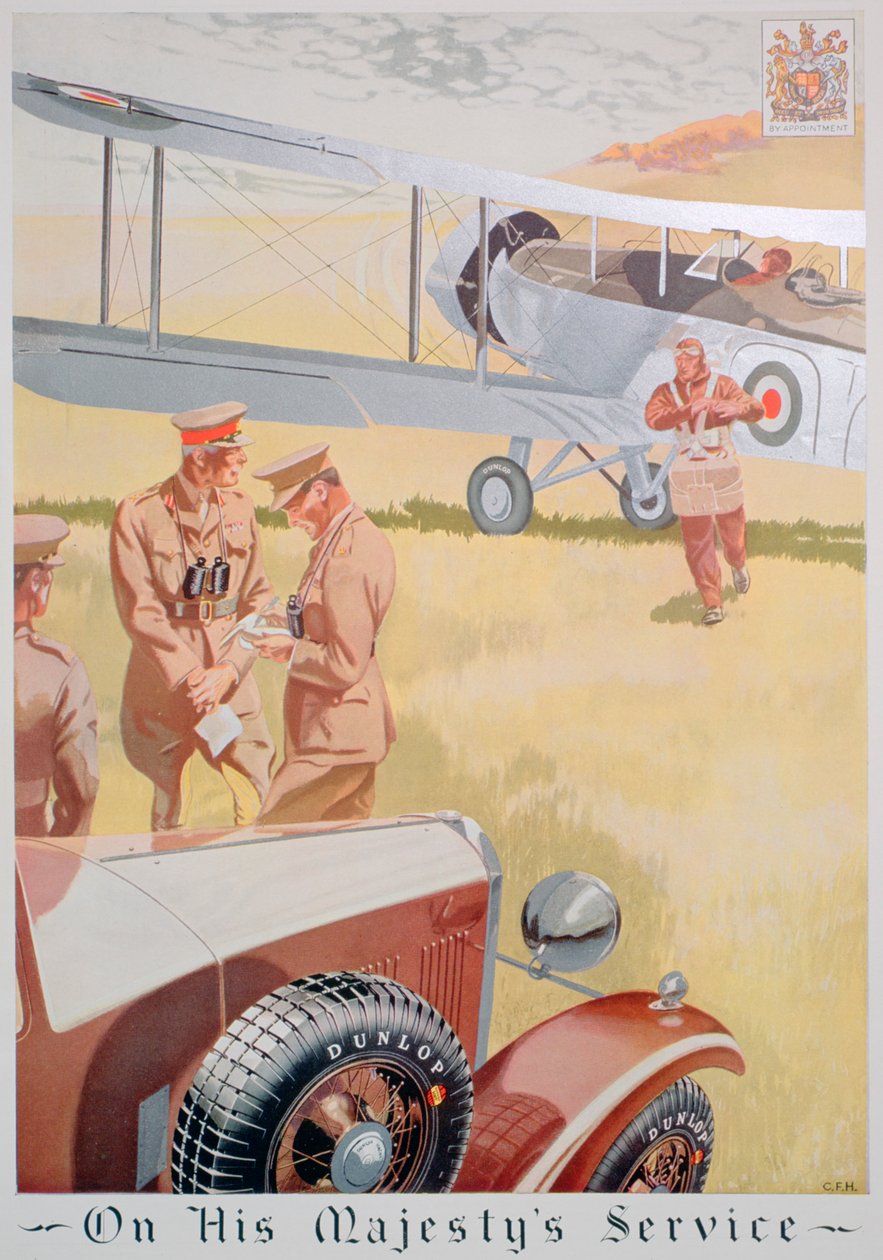 Dunlop-renkaiden mainos, 1934 tekijältä Unbekannt