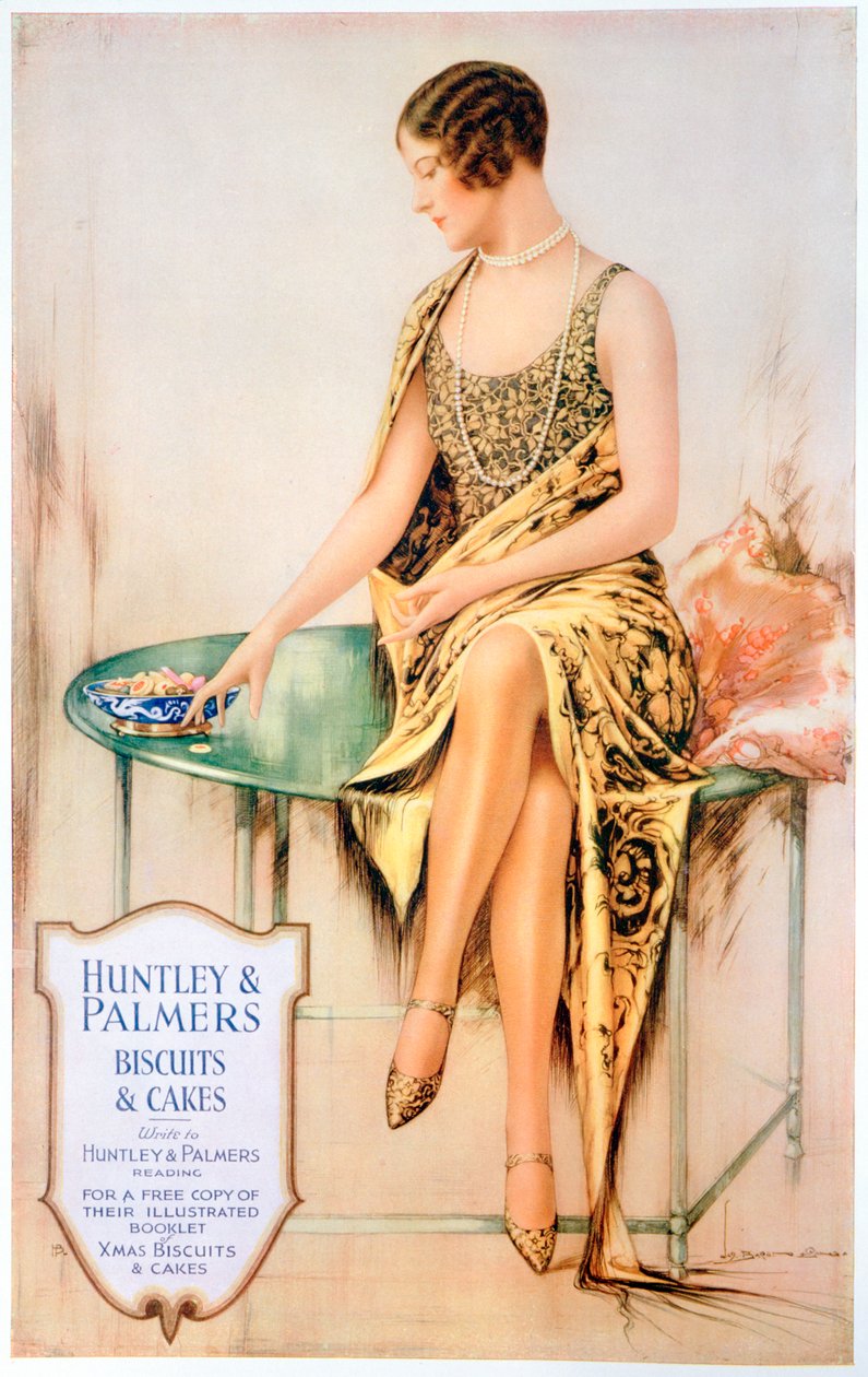 Mainos Huntley and Palmers -keksistä, 1929 tekijältä Unbekannt