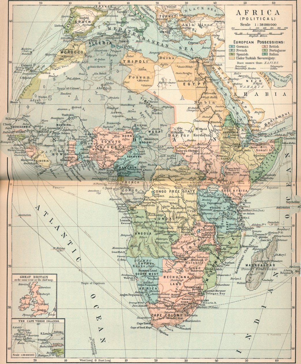 Africa Political, c1902, 1903 tekijältä Unbekannt