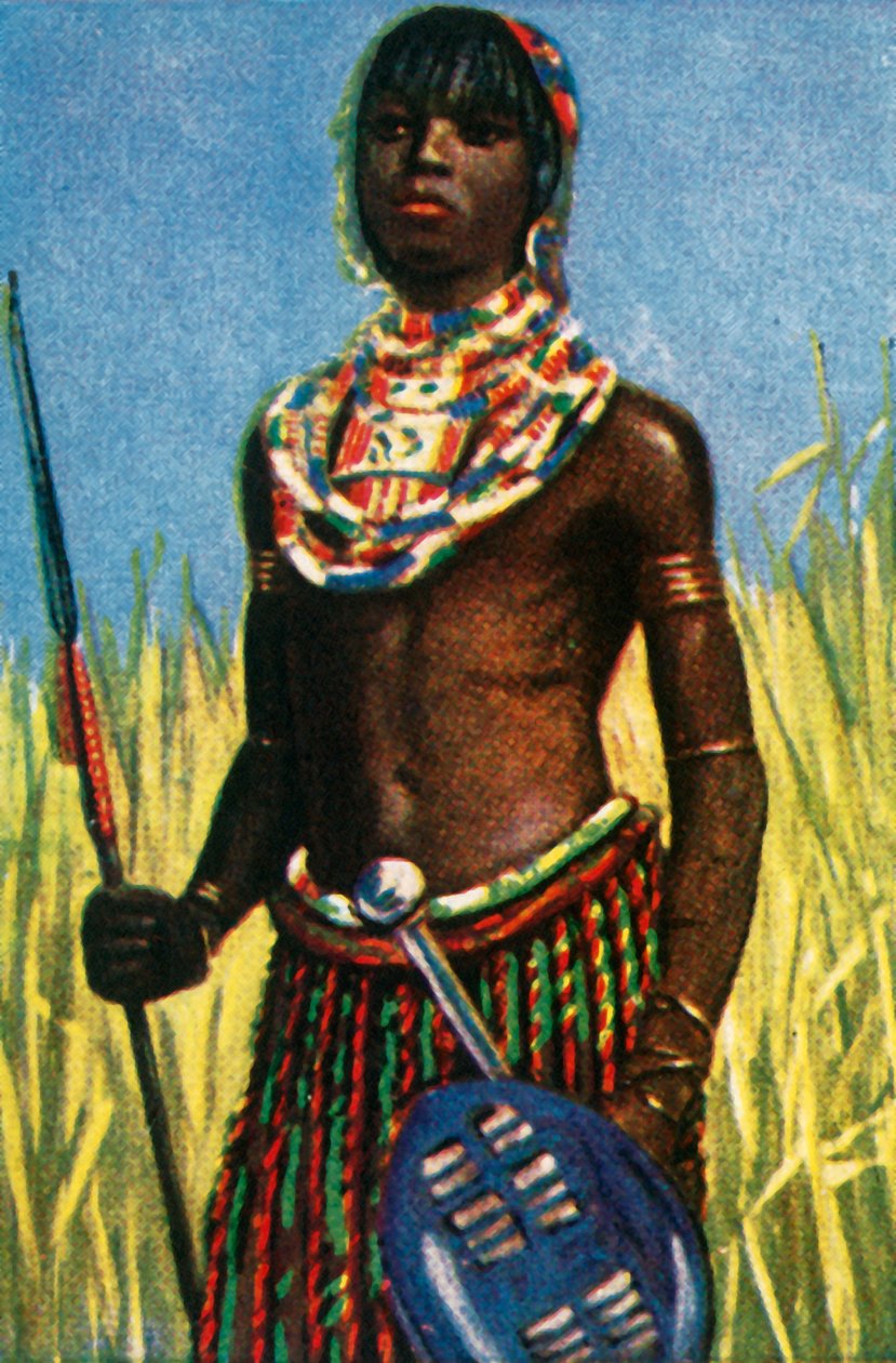 Afrikkalainen soturi, vuodelta 1928. tekijältä Unbekannt