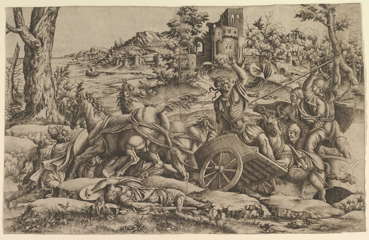 Agamemnon tappaa Odioksen, n. 1545. tekijältä Unbekannt