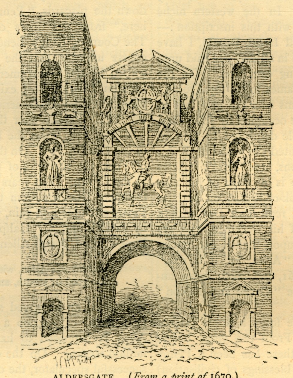 Aldersgate, 1670, c1872. tekijältä Unbekannt