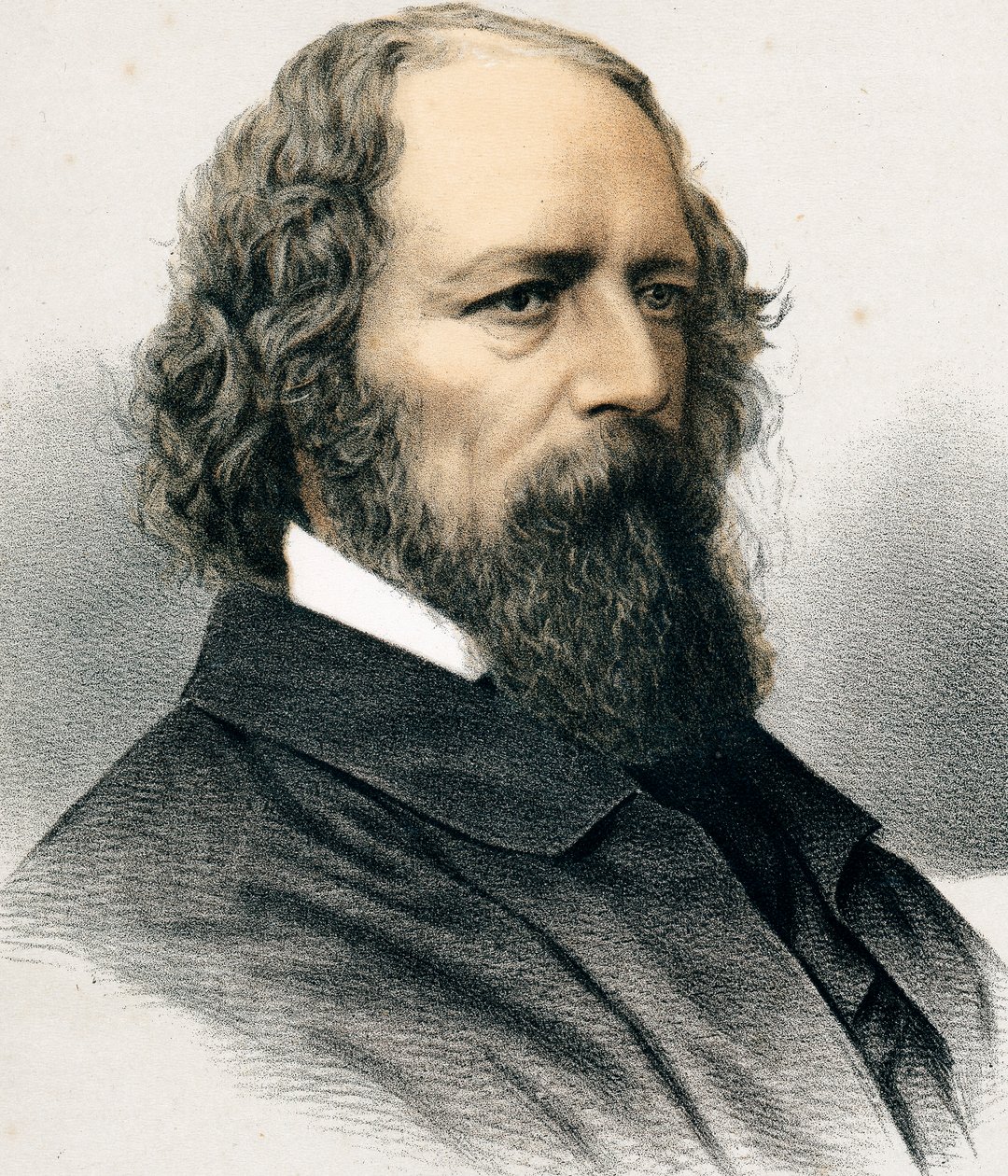 Alfred Tennyson, ensimmäinen paroni Tennyson, englantilainen runoilija, 1880 tekijältä Unbekannt