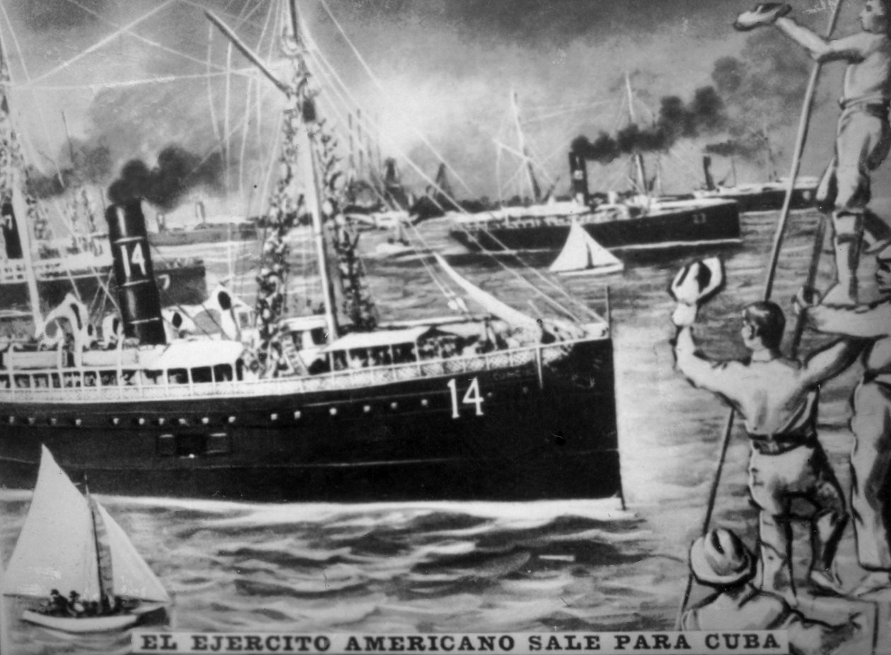 Amerikkalainen armeija lähtee Kuubaan, 1898, 1920-luvut tekijältä Unbekannt