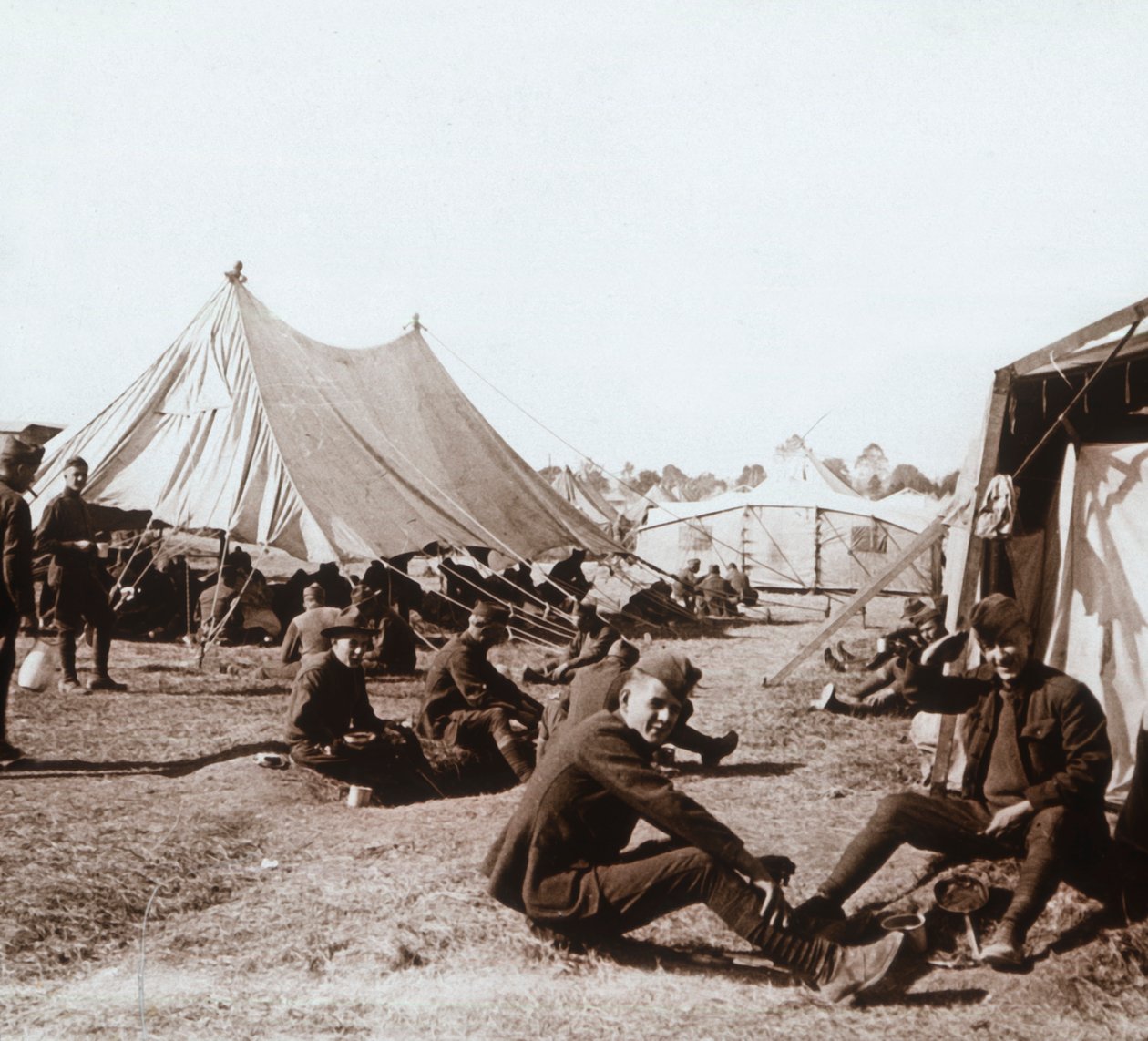 Amerikkalainen leiri, Melette, Ranska, c1914-c1918 tekijältä Unbekannt