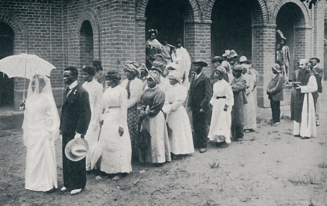 Afrikkalainen kristitty hääkulkue, 1912 tekijältä Unbekannt