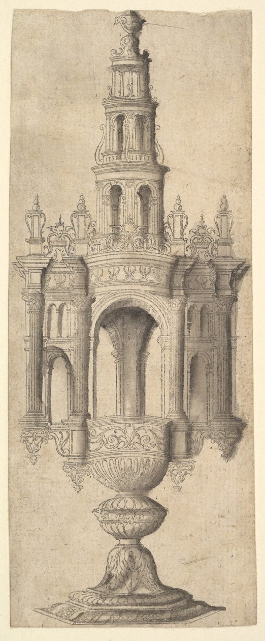 Arkkitehtoninen monstrance, n. 1530-40. tekijältä Unbekannt
