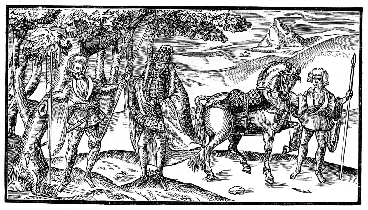 Irlantilainen päällikkö ja hänen avustajansa, 1581, 1893 tekijältä Unbekannt