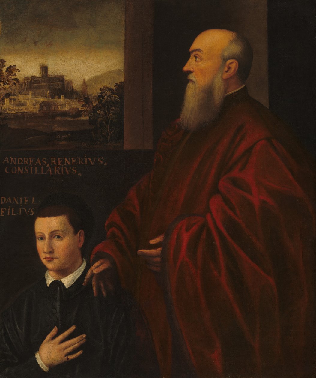 Andrea Renier ja hänen poikansa Daniele, n. 15601566. tekijältä Unbekannt