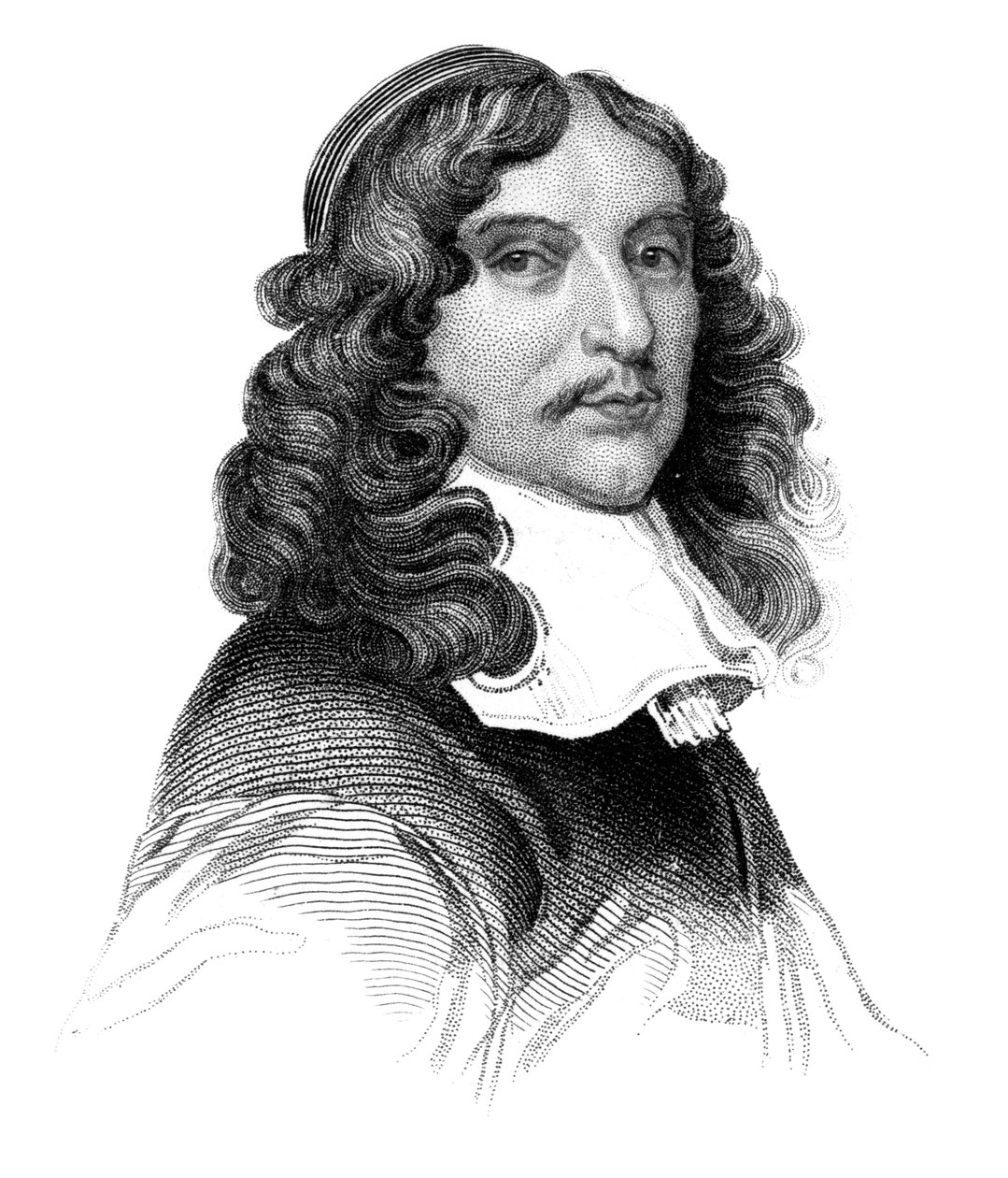 Andrew Marvell, 1600-luvun englantilainen metafyysinen runoilija, v. 1850 tekijältä Unbekannt