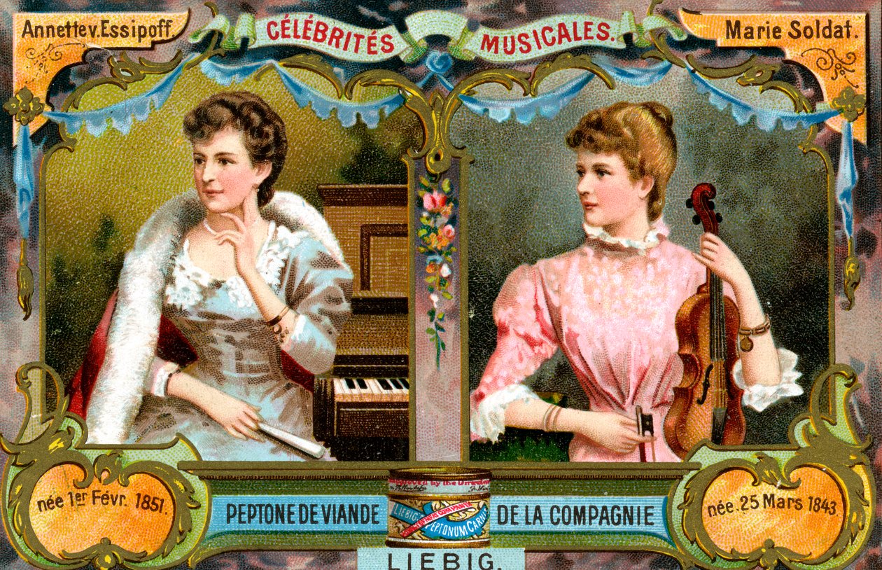 Annette von Essipoff ja Marie Soldat, c1900 tekijältä Unbekannt