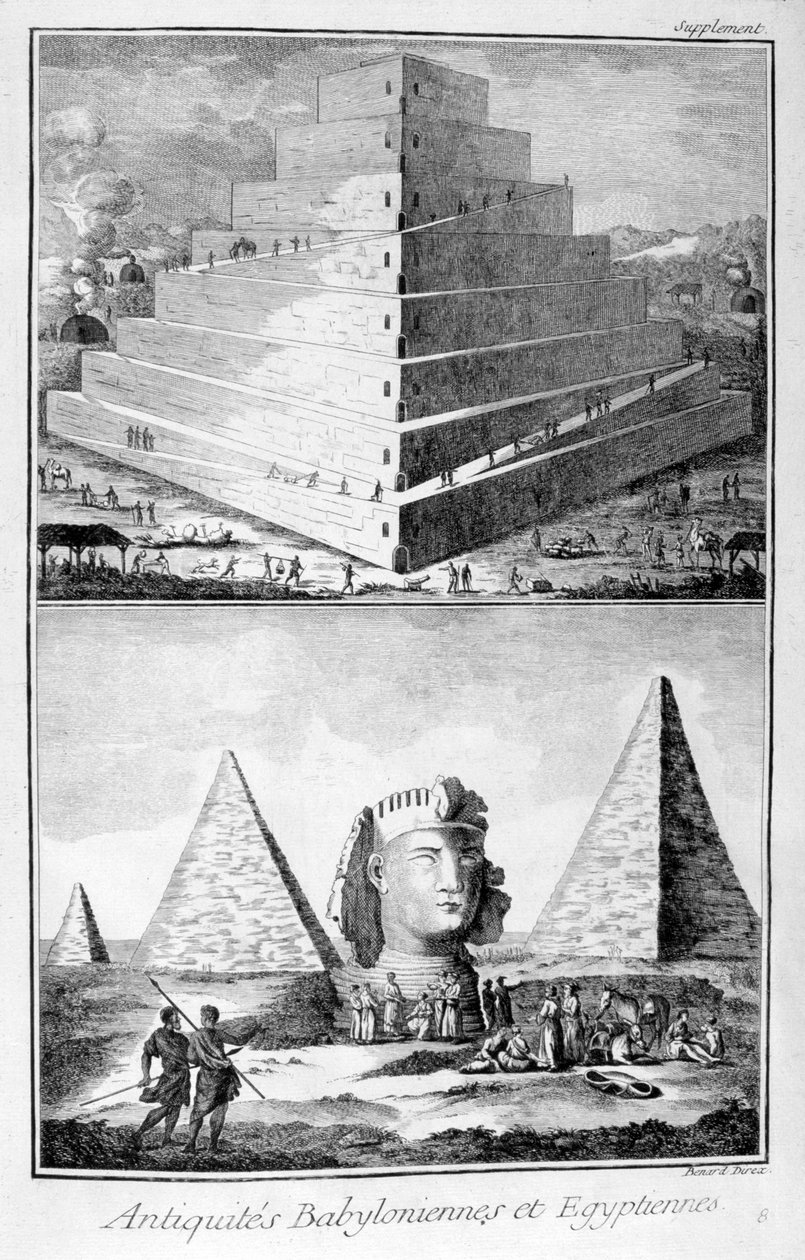Babylonian ja Egyptin antiikki, 1751-1777 tekijältä Unbekannt