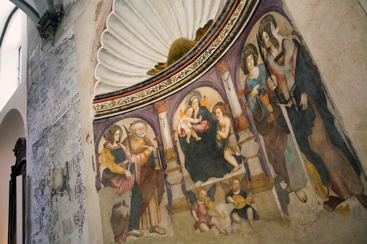 Aosta, Italia. Pyhän Lucian alttari. Tuore. tekijältä Unbekannt