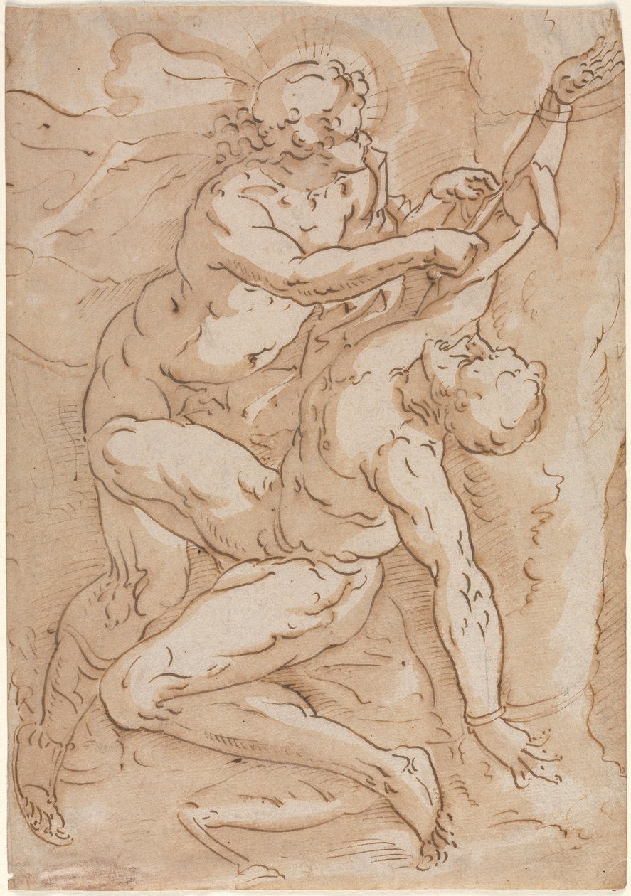 Apollon nyljettävä Marsyas, 1500-luku. tekijältä Unbekannt