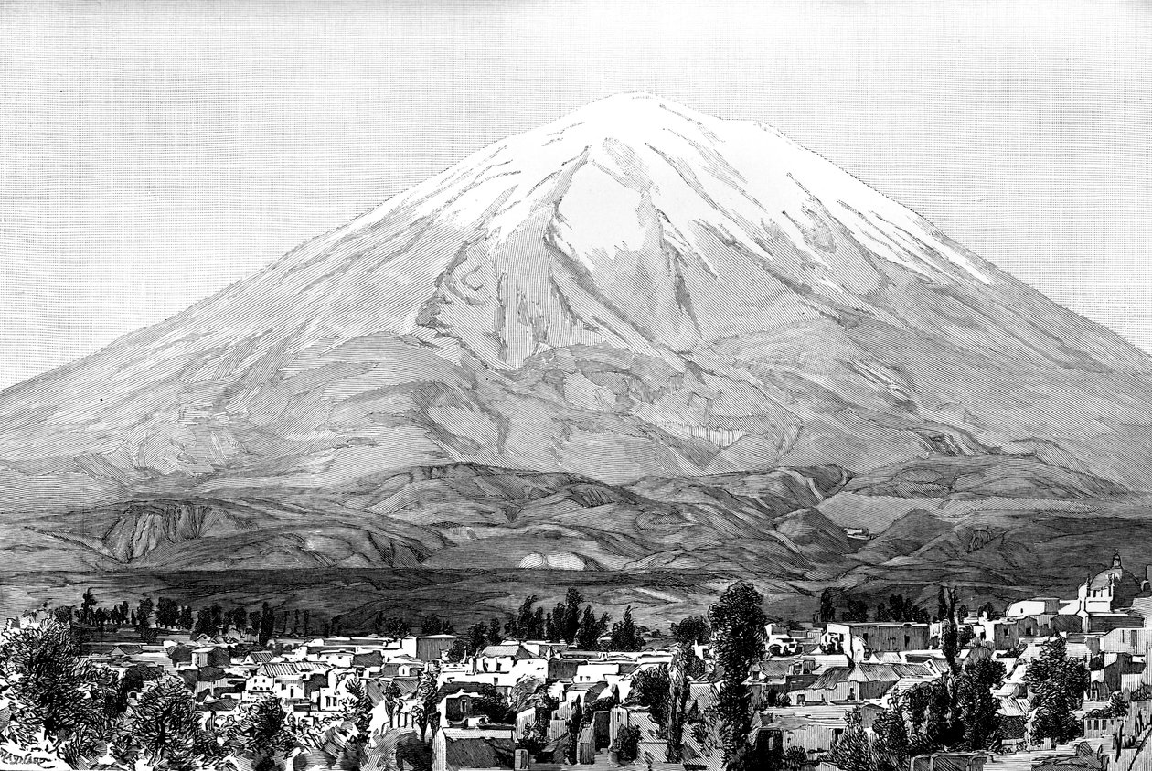 Arequipa ja Mount Misti, Peru, 1895 tekijältä Unbekannt