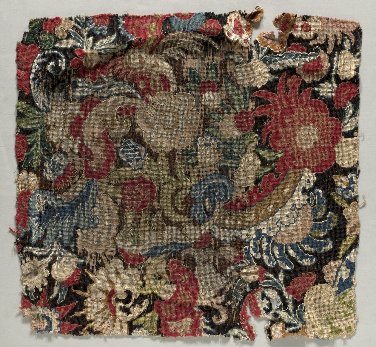 Nojatuolin istuimen päällinen, 1685-1690. tekijältä Unbekannt