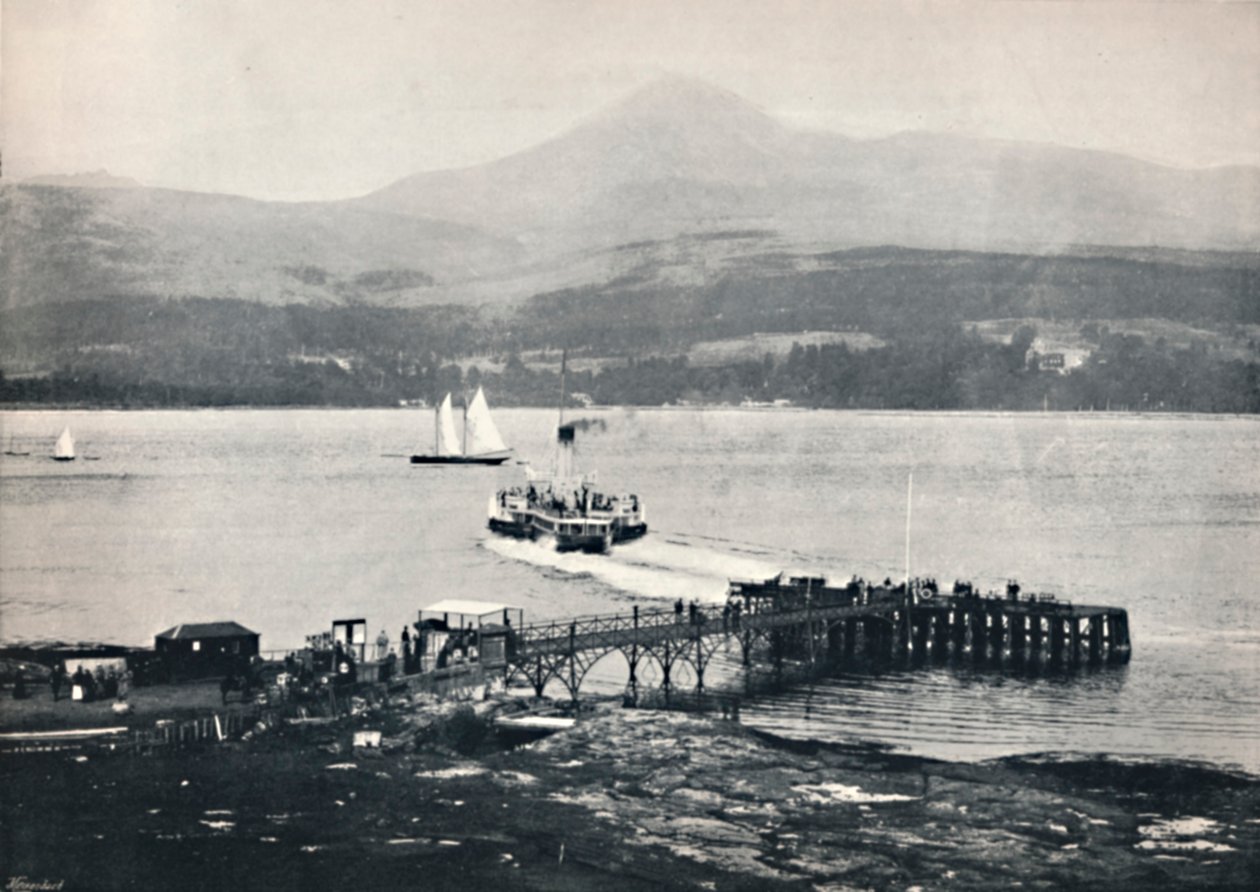 Arran - Brodick Pier and Goatfell, 1895 tekijältä Unbekannt
