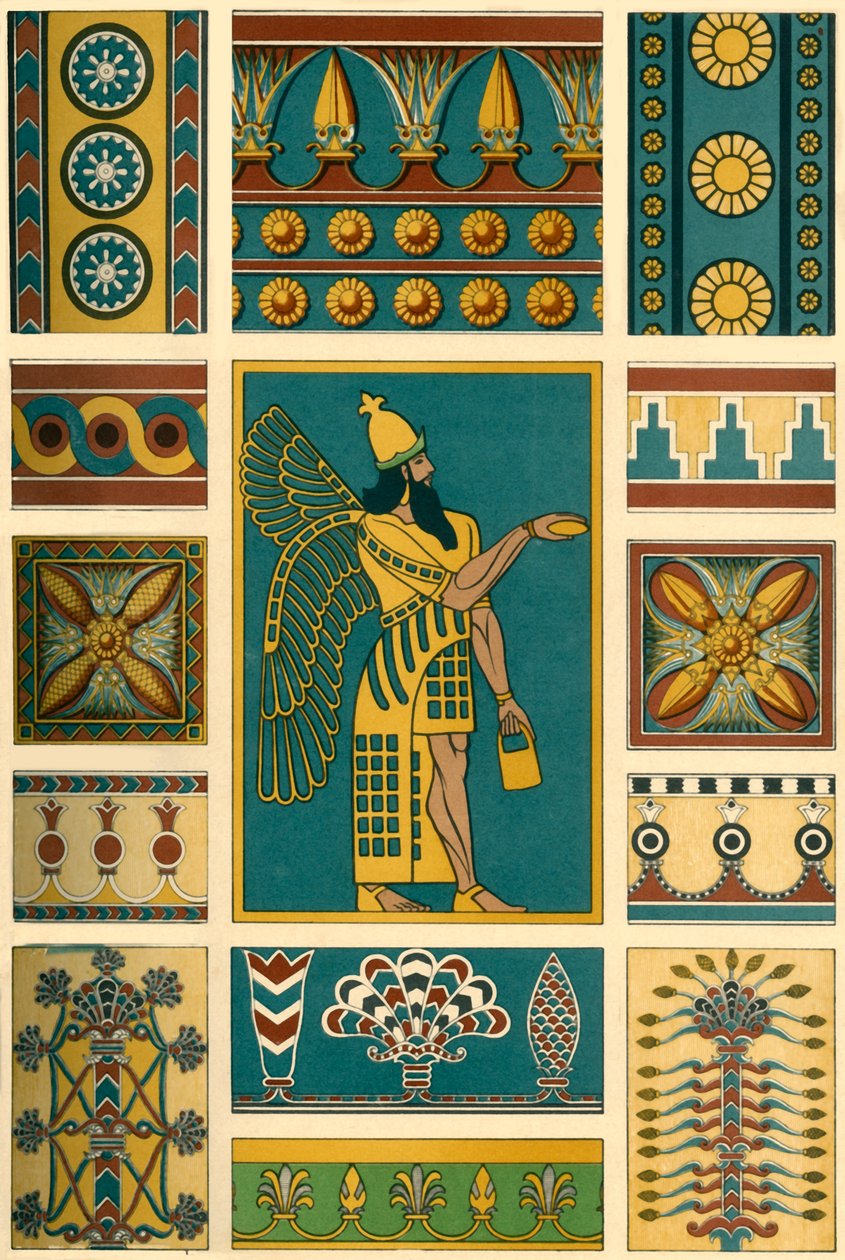 Assyrialainen koriste, 1898. tekijältä Unbekannt