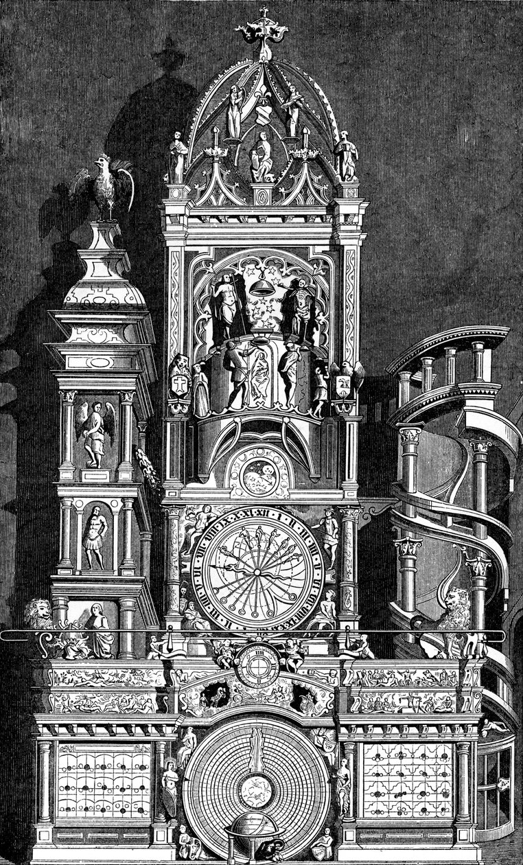 Strasbourgin katedraalin astronominen kello, 1573, 1870 tekijältä Unbekannt