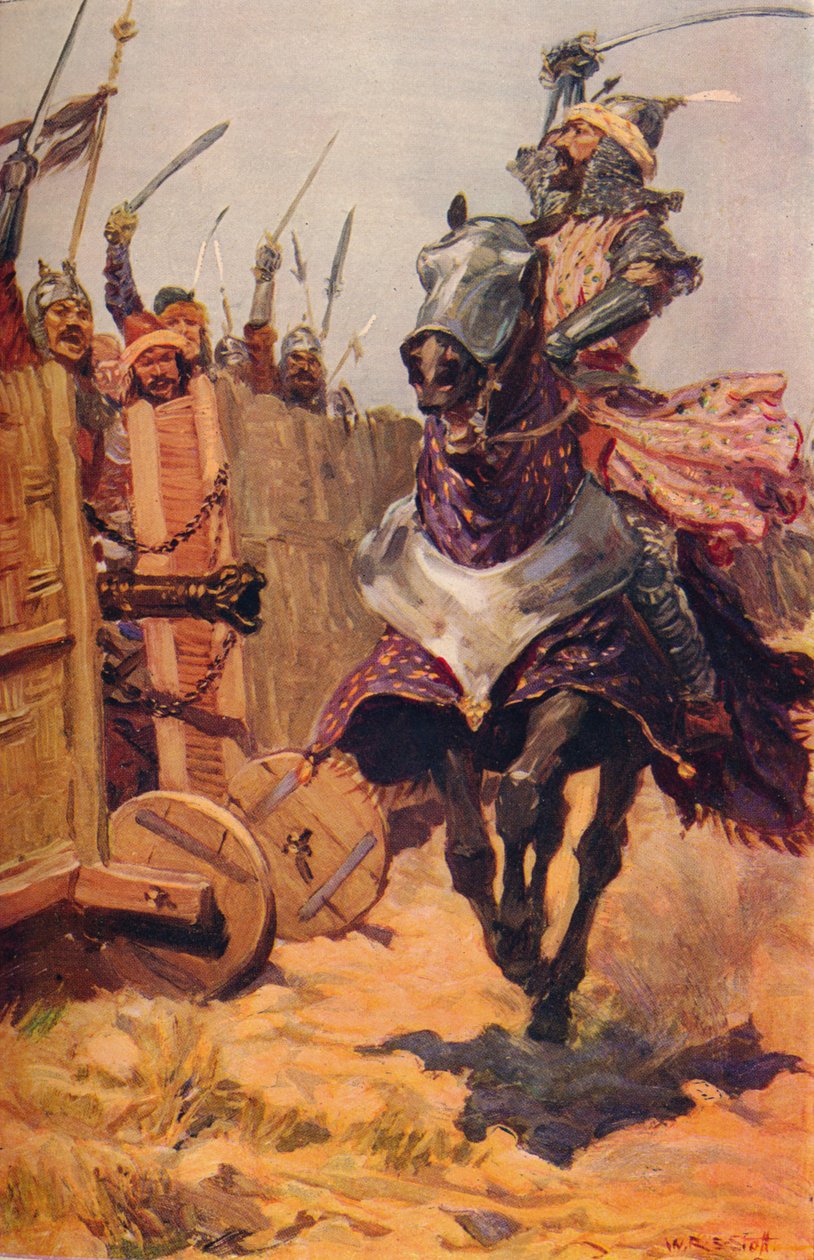 Baber Cheeering On His Troops, c1526 c1912 tekijältä Unbekannt