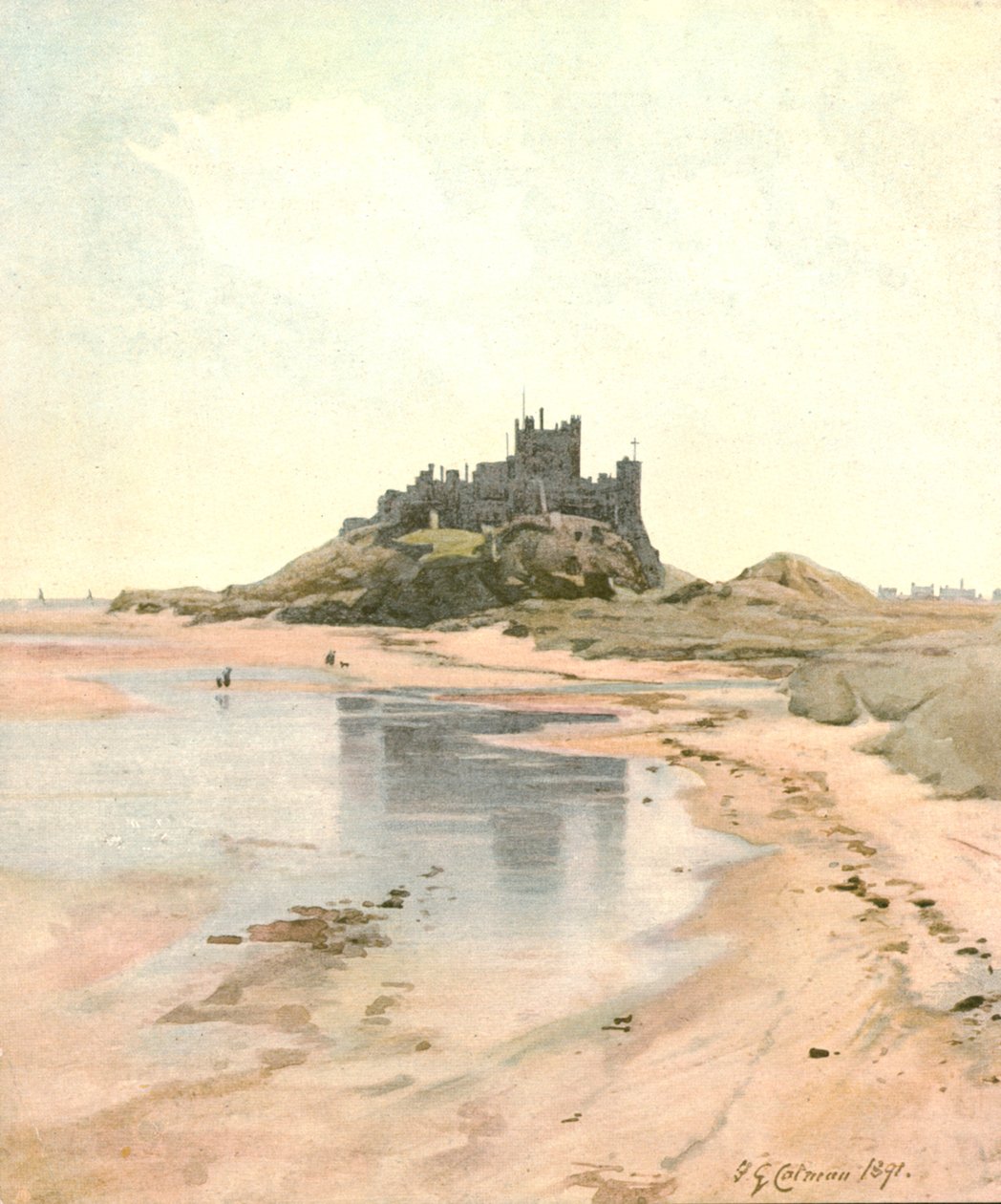 Bamborough Castle, 1891, c1900. tekijältä Unbekannt