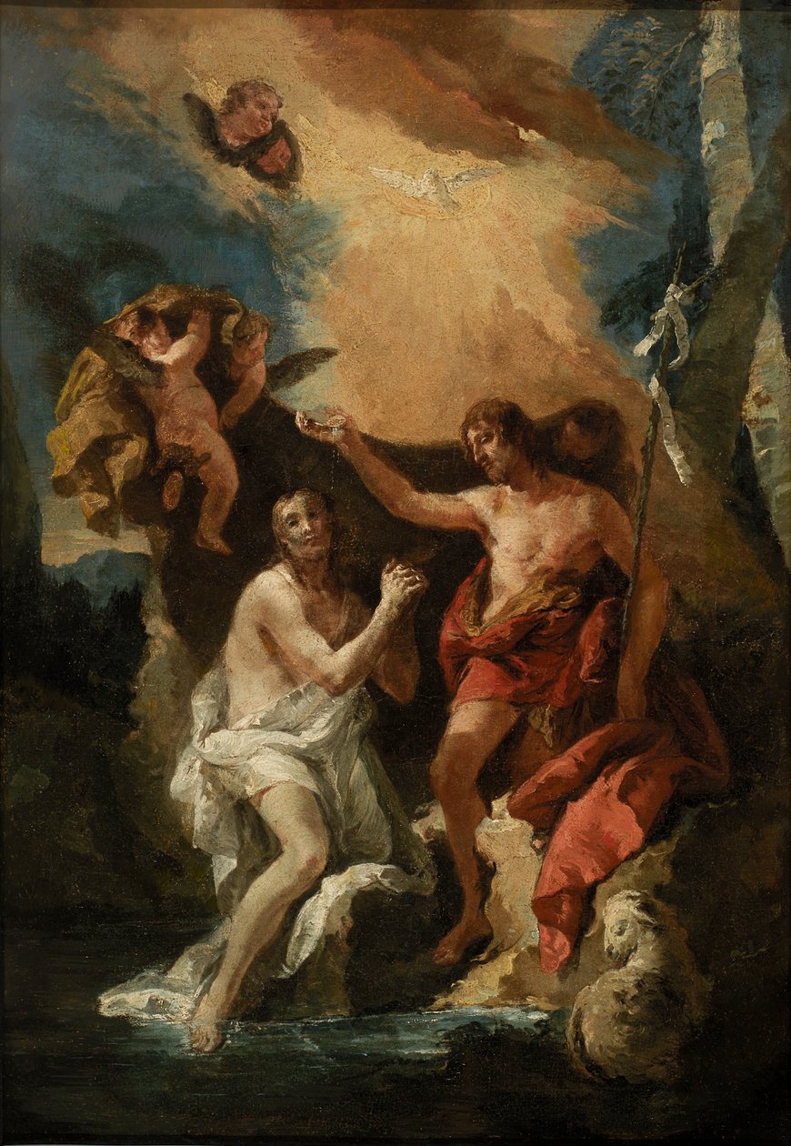 Kristuksen kaste, 1700-luku. tekijältä Unbekannt