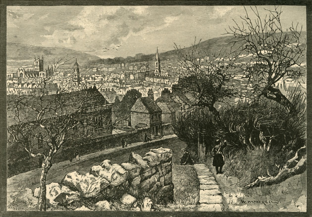 Bath, Beechen Cliffistä, 1898. tekijältä Unbekannt