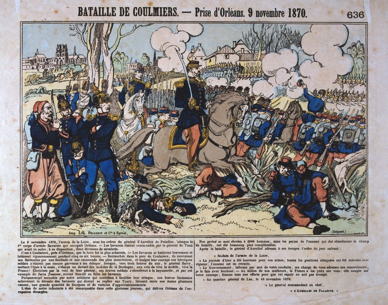 Coulmiersin taistelu, Ranskan ja Preussin sota, 9. marraskuuta 1870 tekijältä Unbekannt