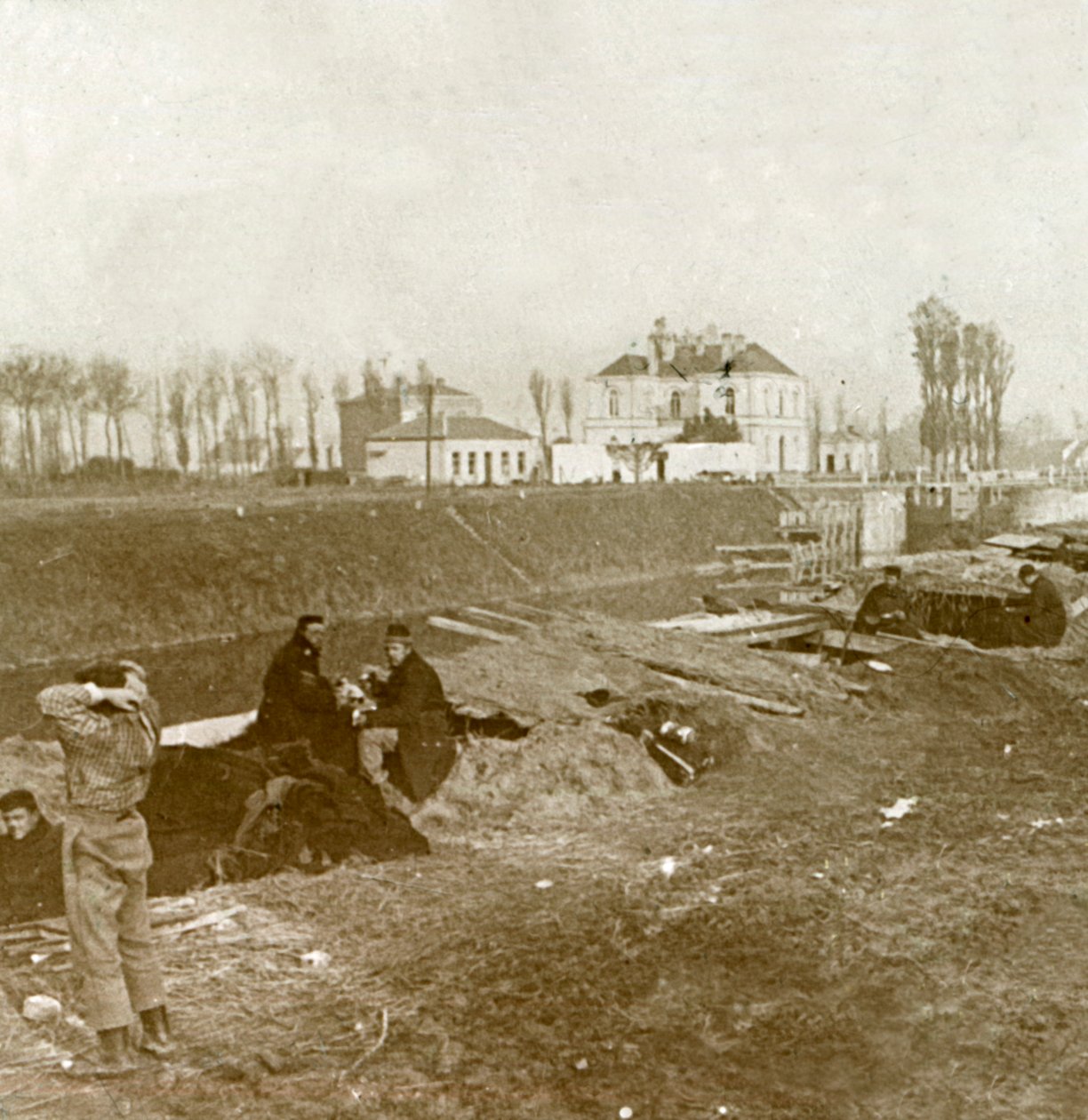 Belgian näköalapaikka, Yser, Flanderi, Belgia, c1914-c1918 tekijältä Unbekannt