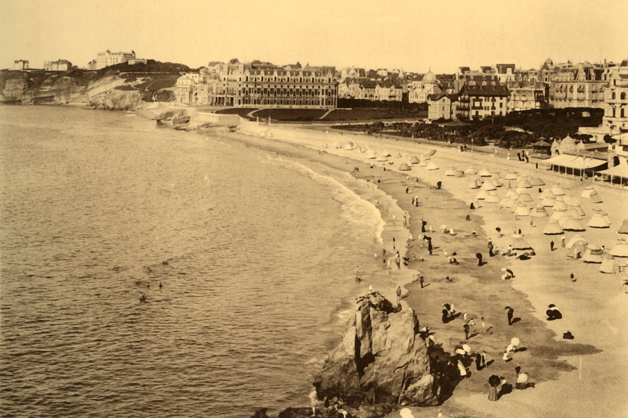 Biarritz - Suuri ranta, vuodelta 1930. tekijältä Unbekannt