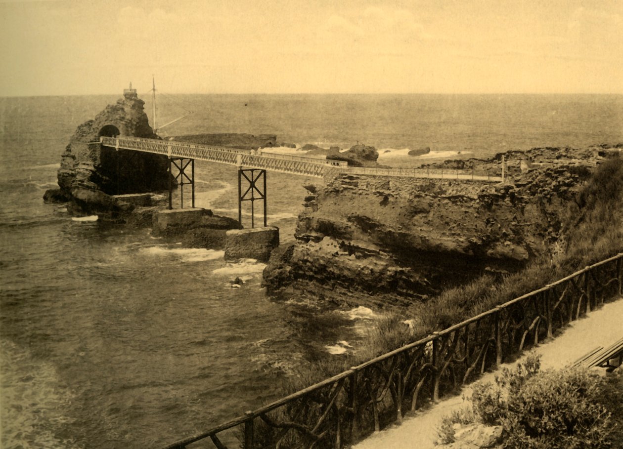 Biarritz - Neitsyen kallio, vuodelta 1930. tekijältä Unbekannt