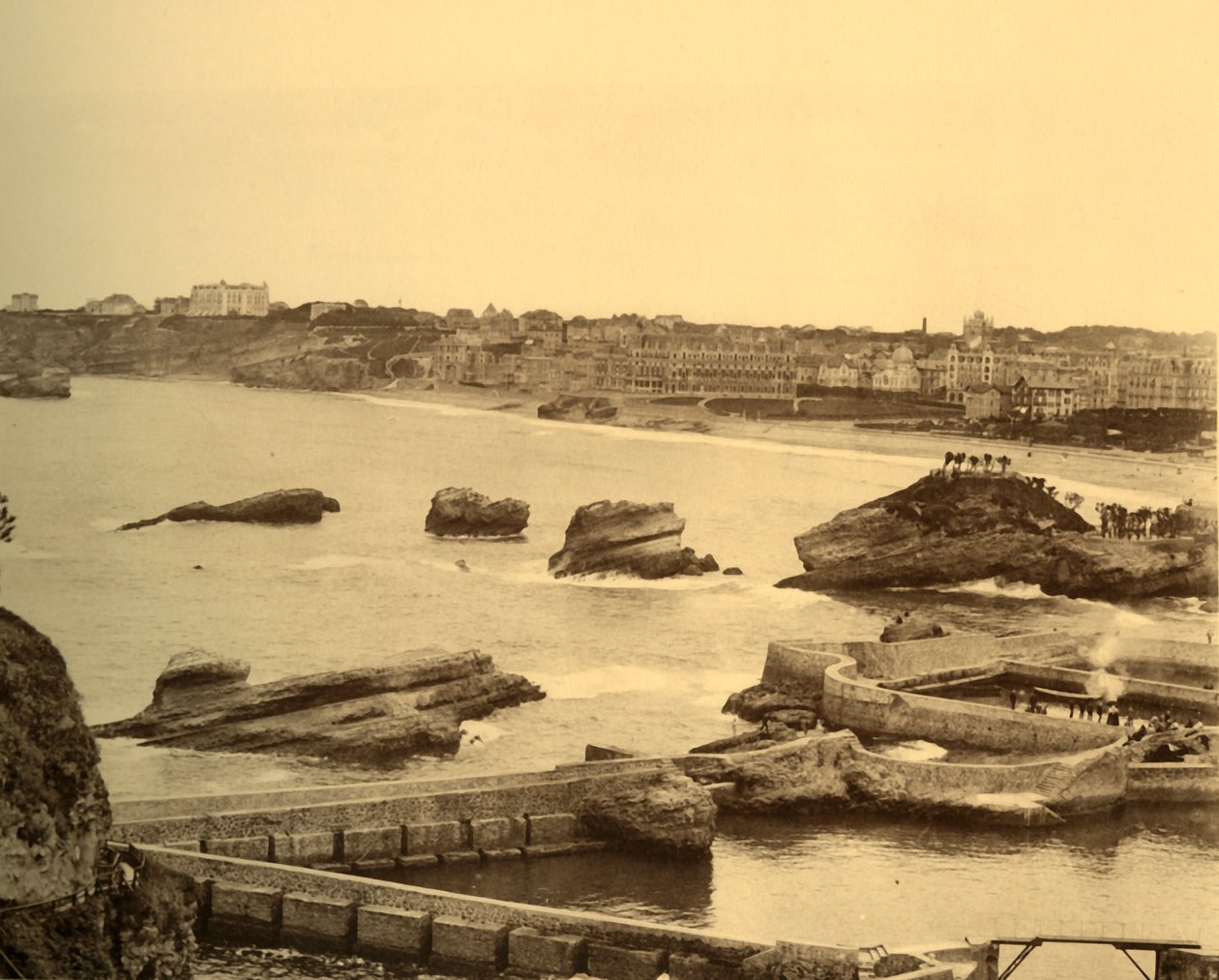 Biarritz - Yleiskatsaus otettu Atalayesta, n. 1930. tekijältä Unbekannt