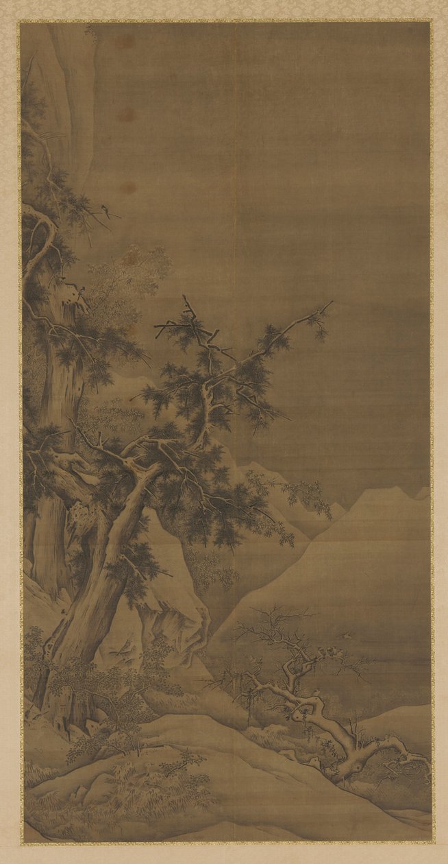 Linnut talvipuissa, 1500-1600-luku. tekijältä Unbekannt