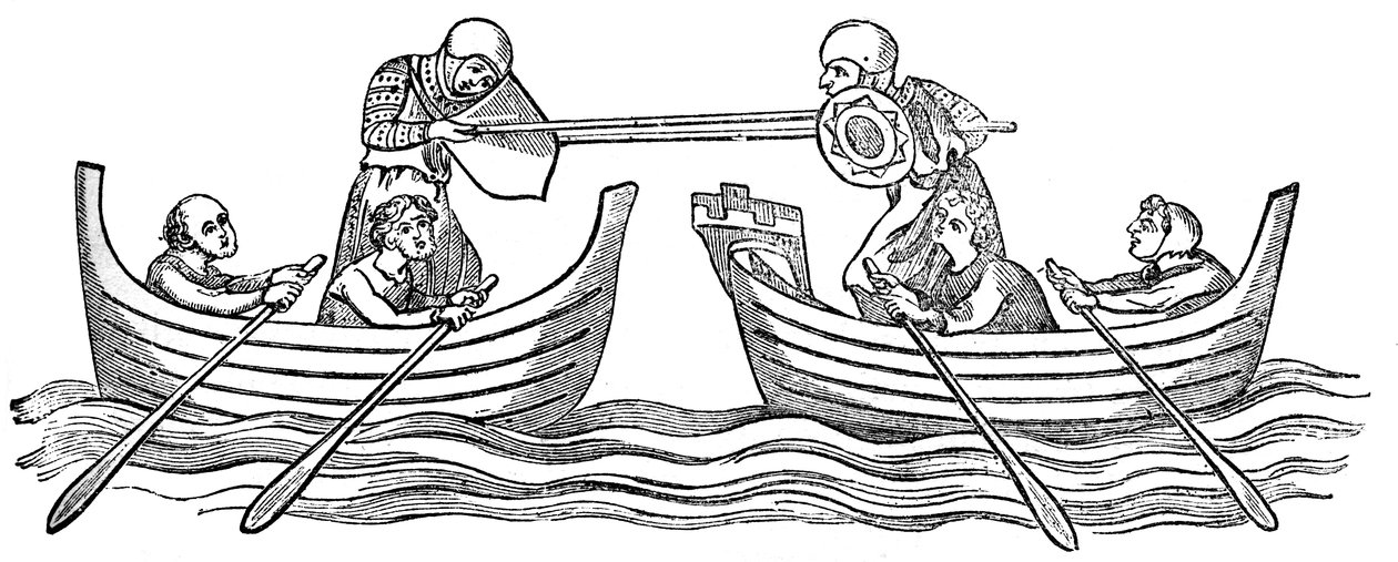 Veneen kallistus, 1300-luku, 1833 tekijältä Unbekannt