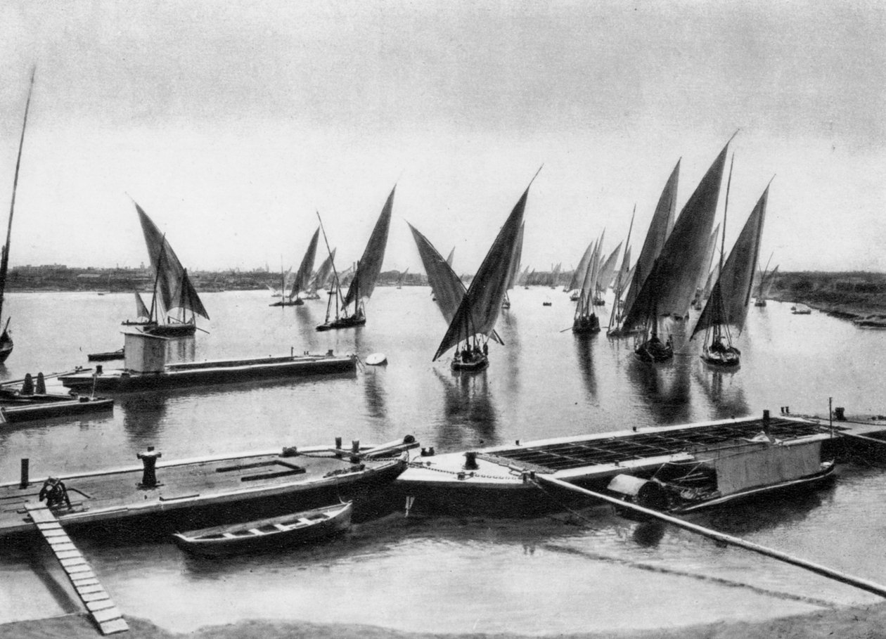 Veneitä Niilillä, Kairo, Egypti, 1920-luku tekijältä Unbekannt