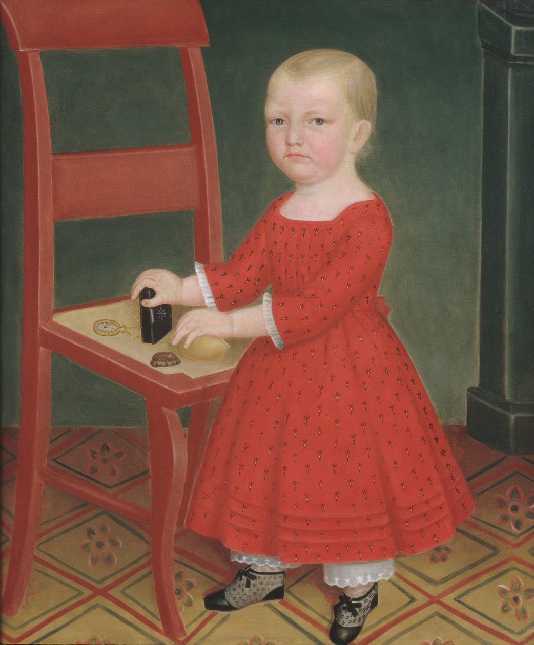 Poika vaaleatukkaisella, n. 1840-50. tekijältä Unbekannt