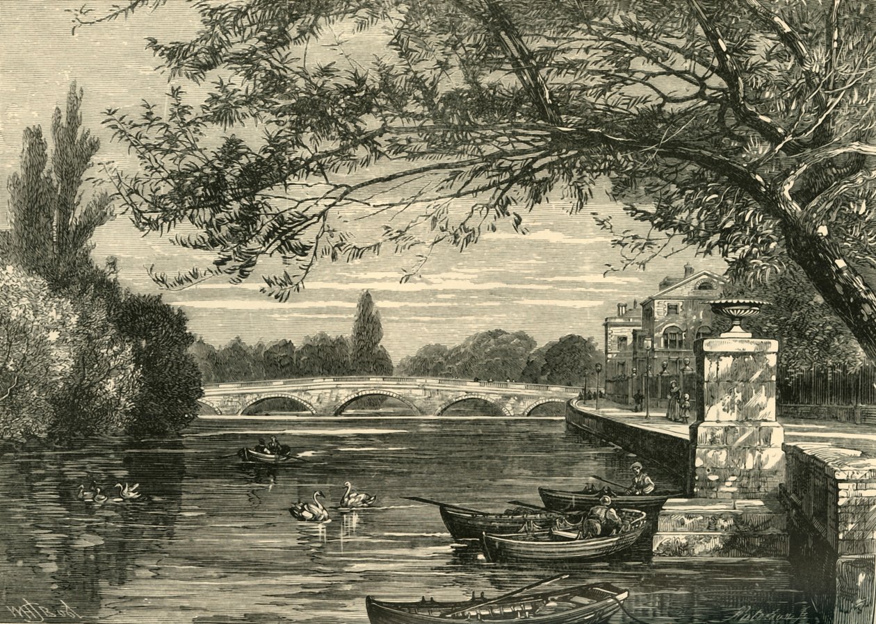 Bridge Over the Ouse, Bedford, 1898. tekijältä Unbekannt