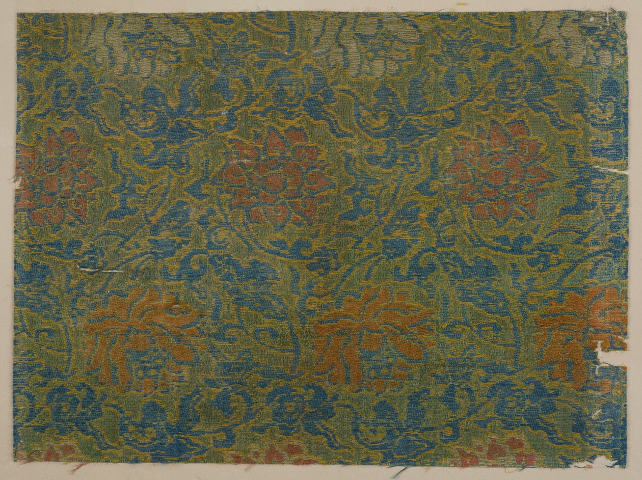 Brokaatti, silkki. Esimerkki, Edo-kausi, 1615-1868. tekijältä Unbekannt
