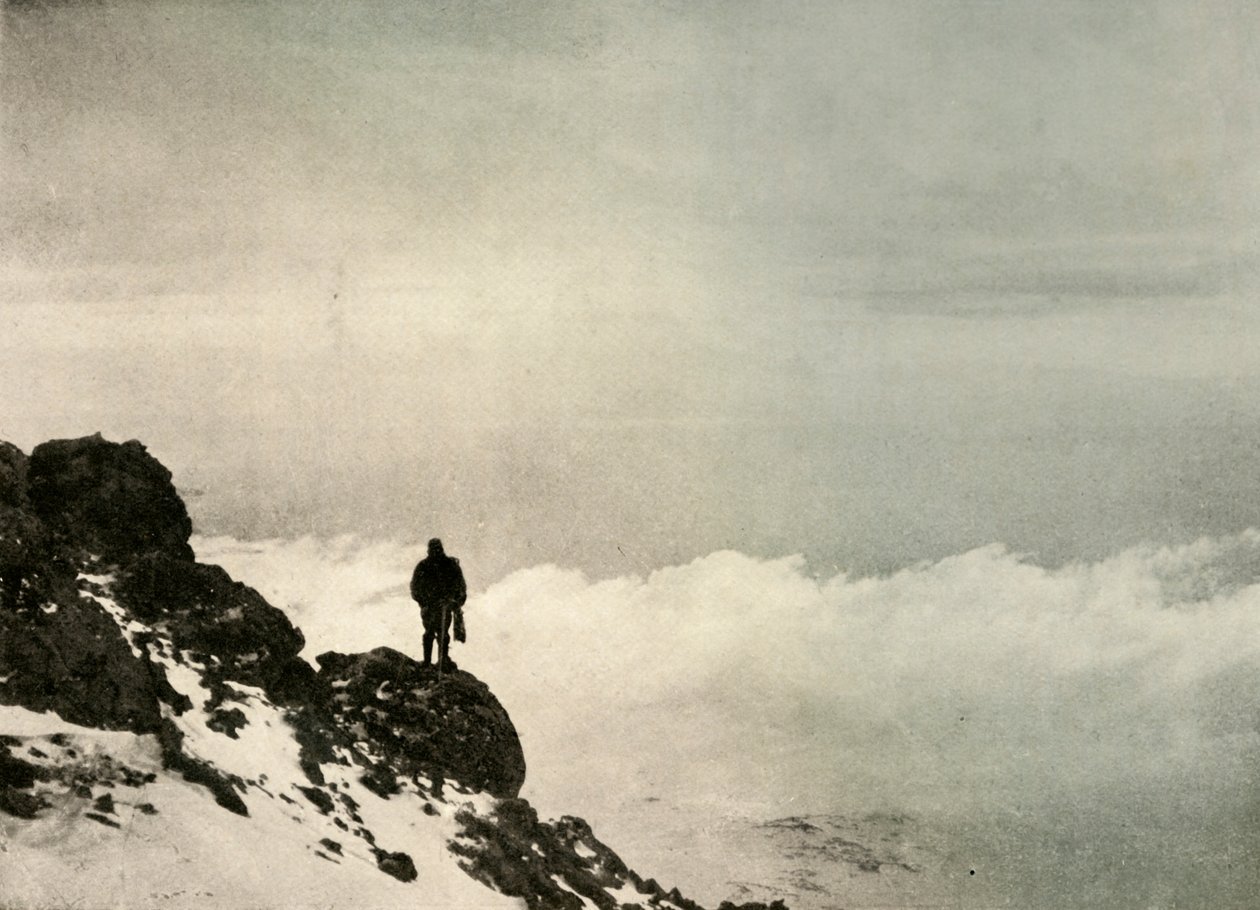 Brocklehurst katselee alas... Erebus-vuorelta, 1908, 1909 tekijältä Unbekannt