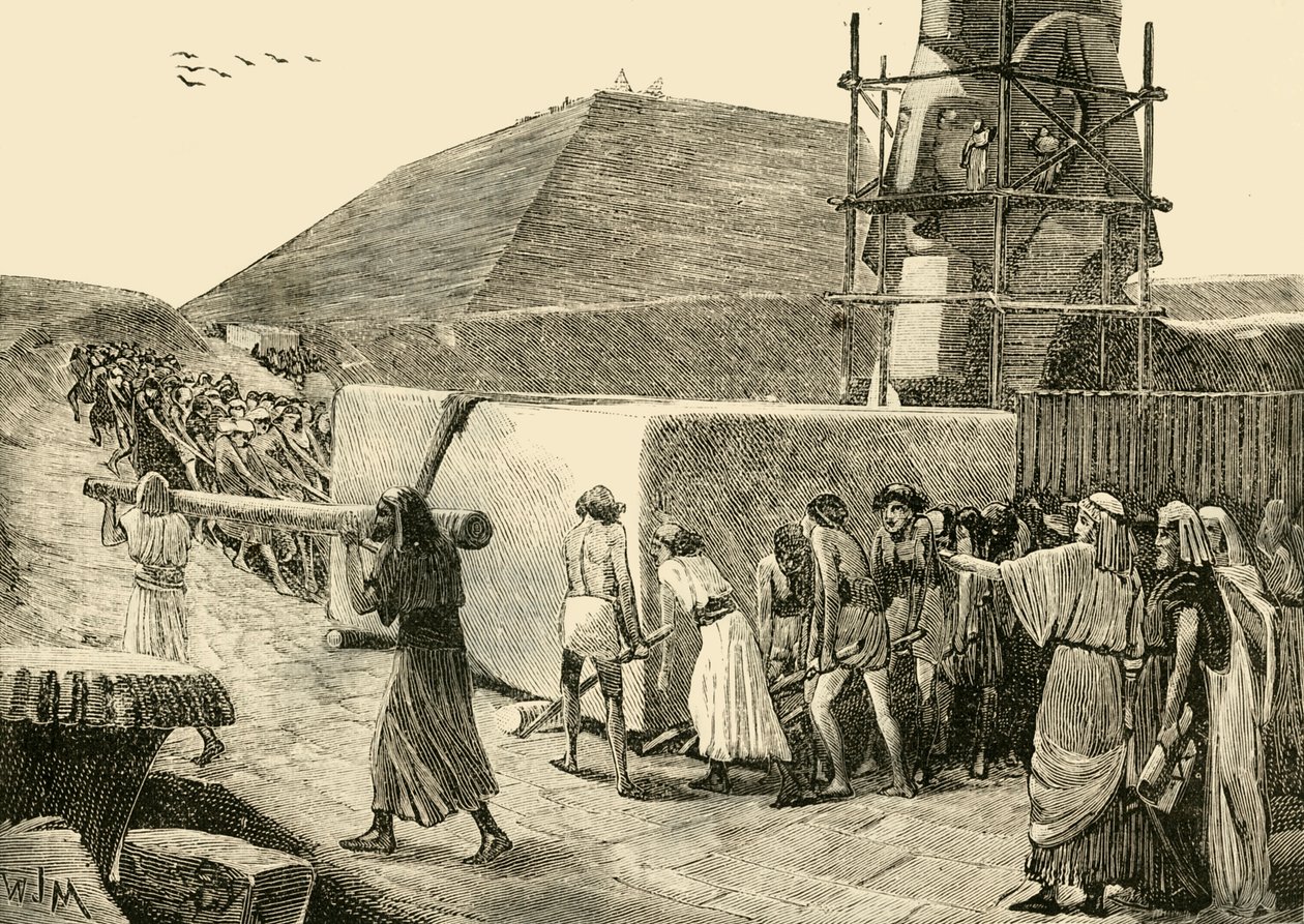 Pyramidin rakentaminen, 1890. tekijältä Unbekannt