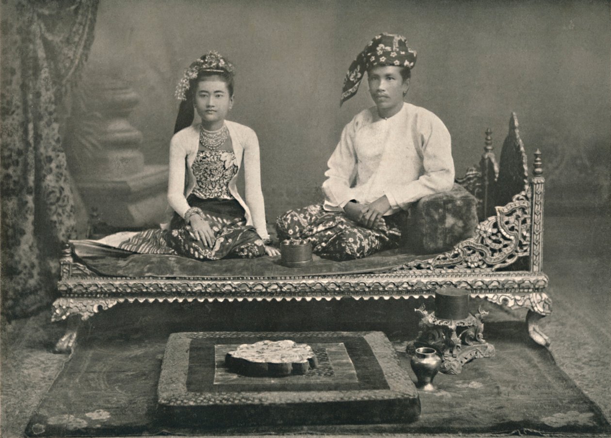 Burman prinssi ja prinsessa, 1900. tekijältä Unbekannt