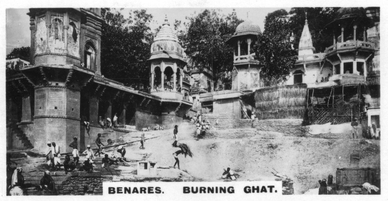 Burning Ghat, Benares, Intia, 1925 tekijältä Unbekannt