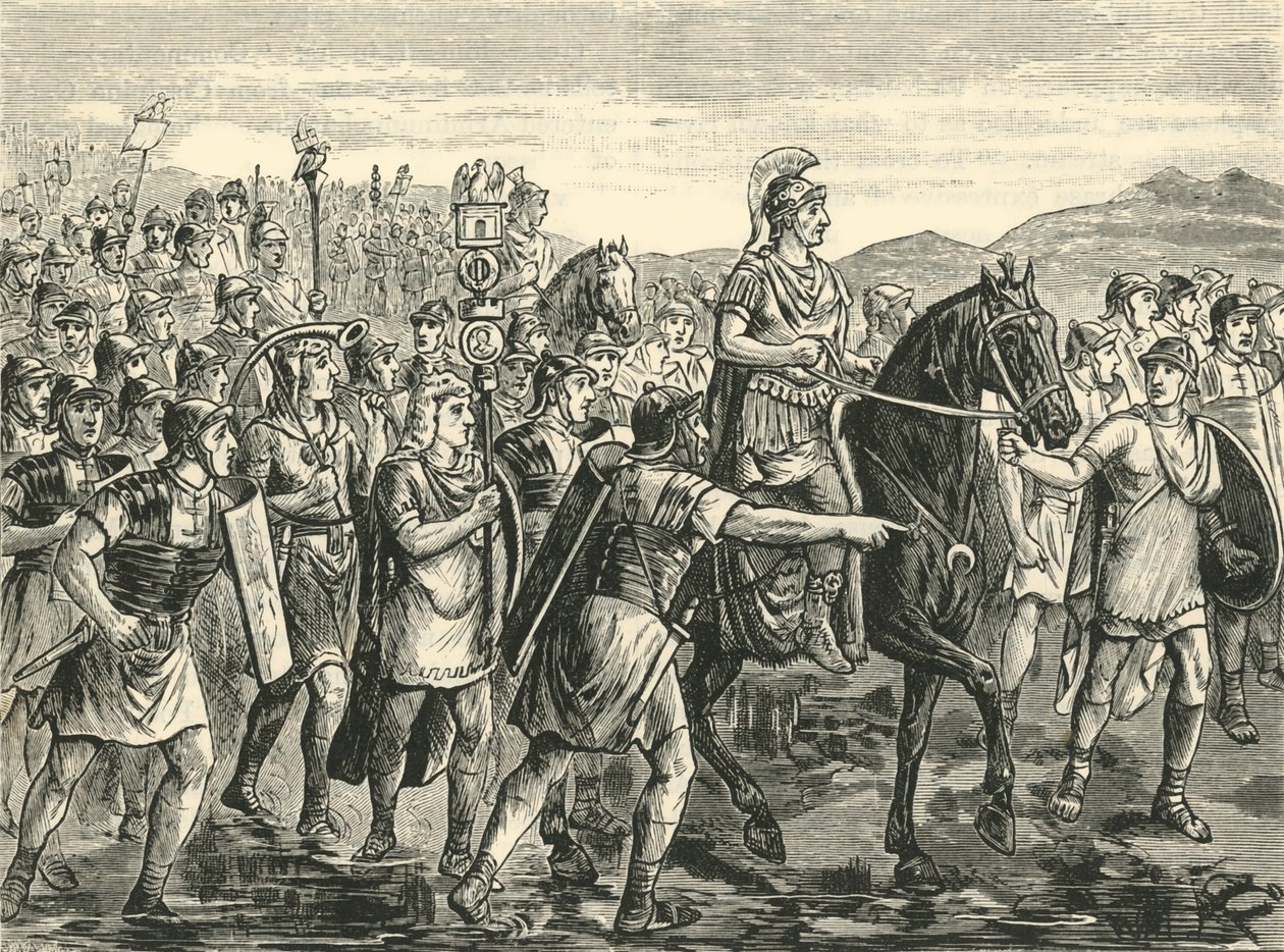 Caesar Crossing the Rubicon, 1890. tekijältä Unbekannt