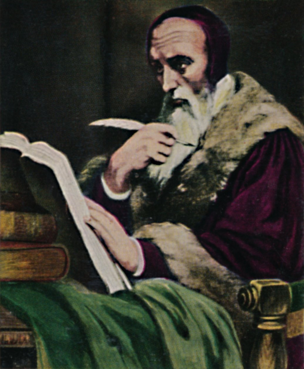 Calvin 1509-1564. - Schefferin maalaus, 1934. tekijältä Unbekannt
