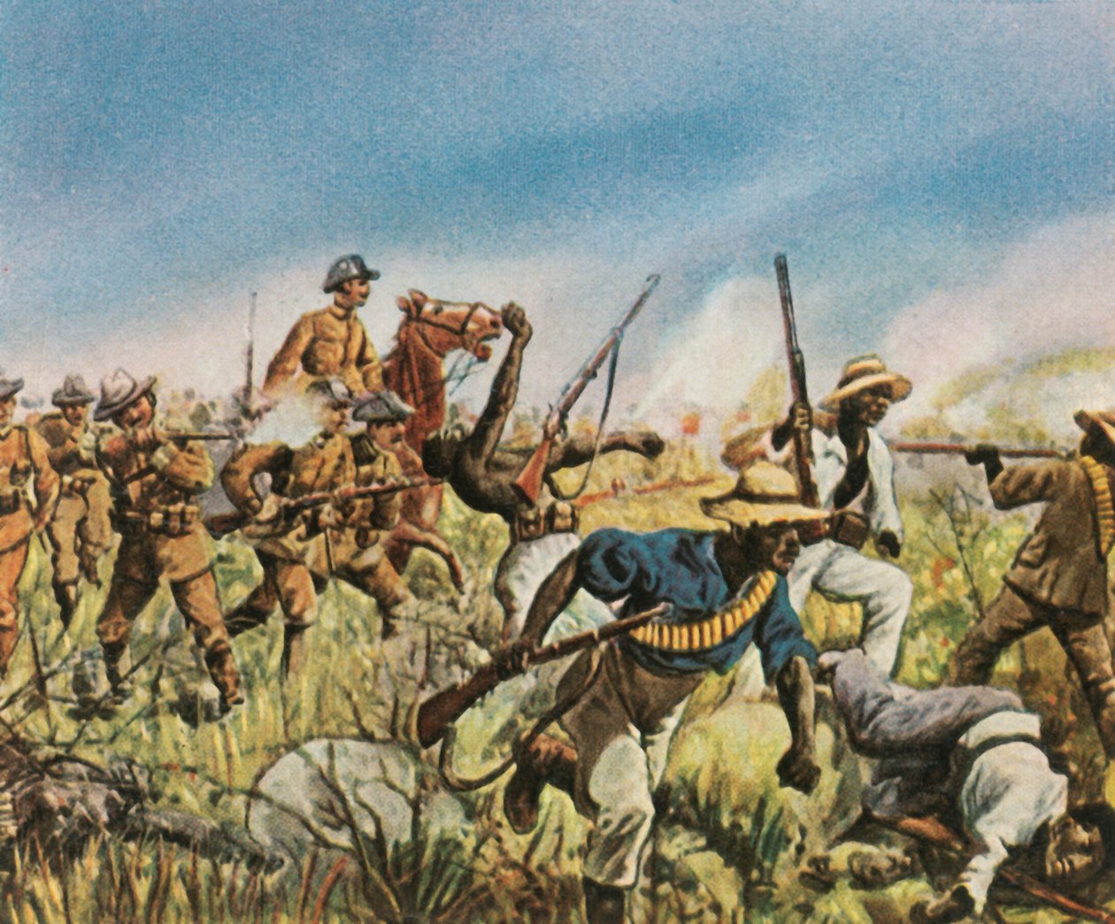 Kapteeni Franke taistelee Hereroja vastaan, 1904, 1936. tekijältä Unbekannt