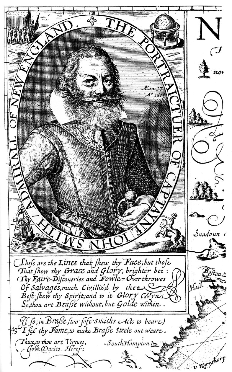Kapteeni John Smith, Virginian siirtokunta, 1624, 1893. tekijältä Unbekannt