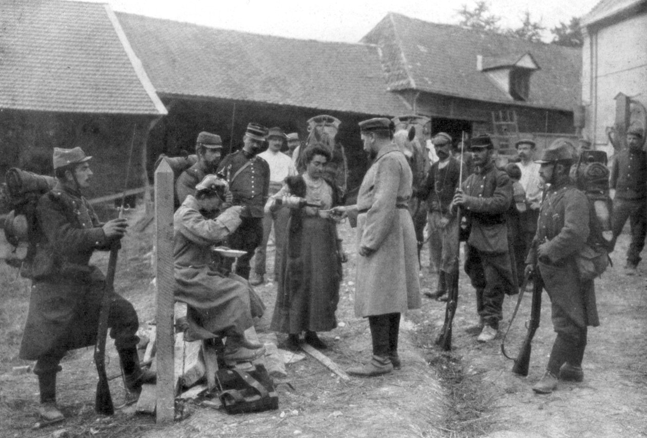 Vangittiin saksalaisia vankeja, Ranska, elokuu 1914 tekijältä Unbekannt