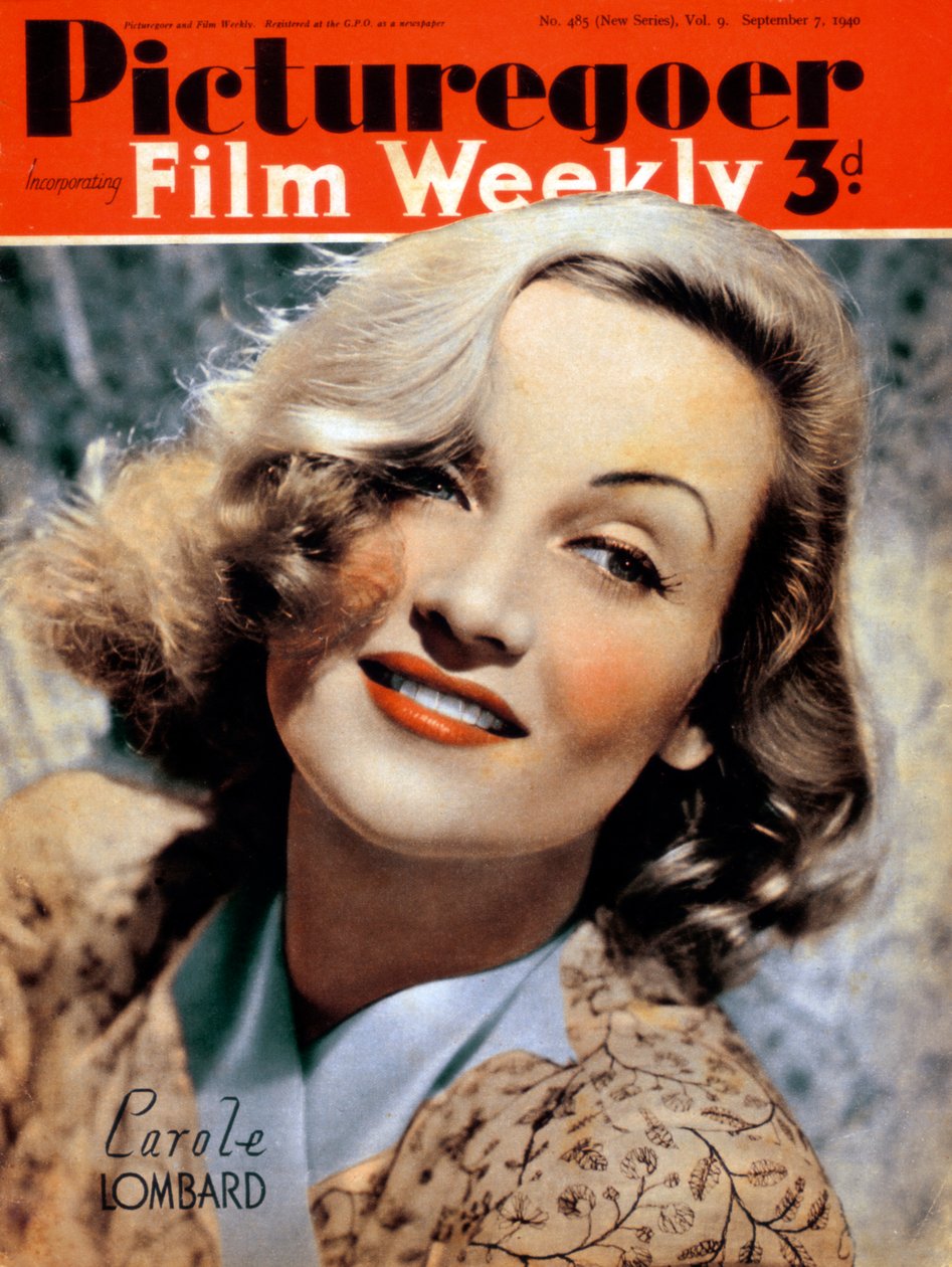 Carole Lombard 1908-1942, yhdysvaltalainen näyttelijä, 1940 tekijältä Unbekannt