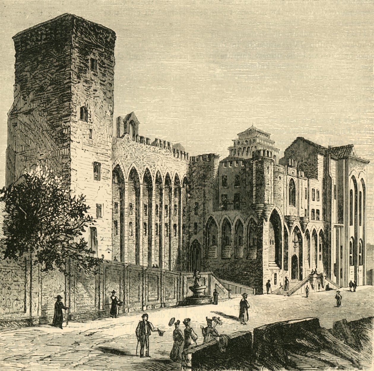 Paavien linna, Avignon, 1890. tekijältä Unbekannt