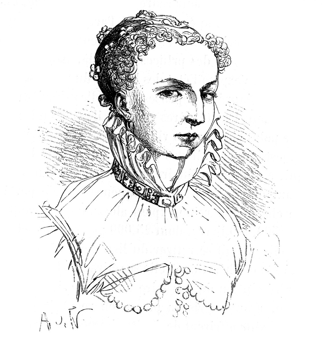 Catherine de Medici, Ranskan kuningatar, 1519-1589 tekijältä Unbekannt